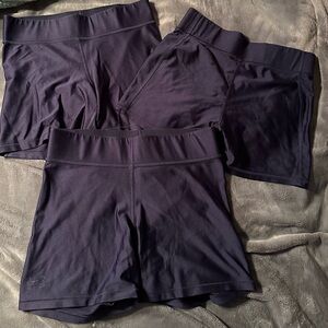 Lot of 3 Navy spandex shorts like Nike Pros